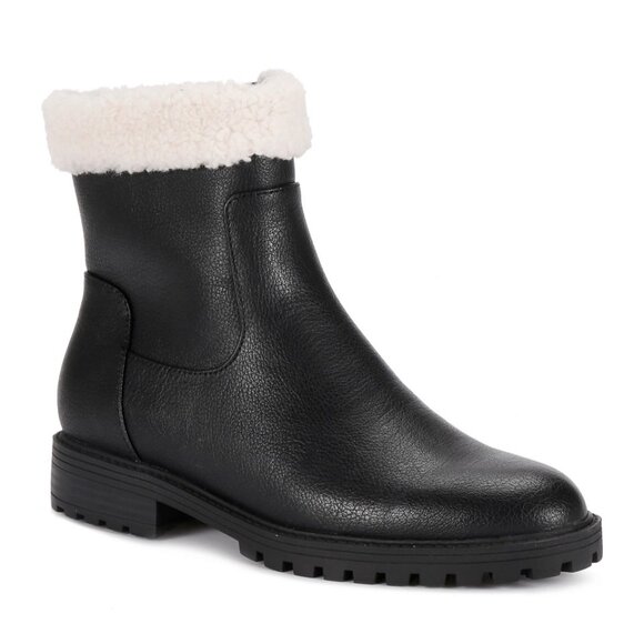 Wonderly Hexley Booties Black Shearling Lined Size 6.5 NIB - Picture 1 of 3